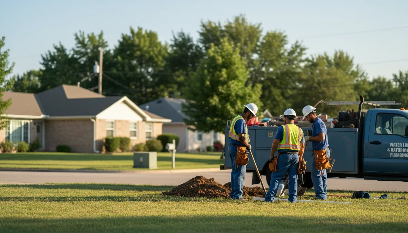Residential water line and bathroom plumbing service in Belington, WV